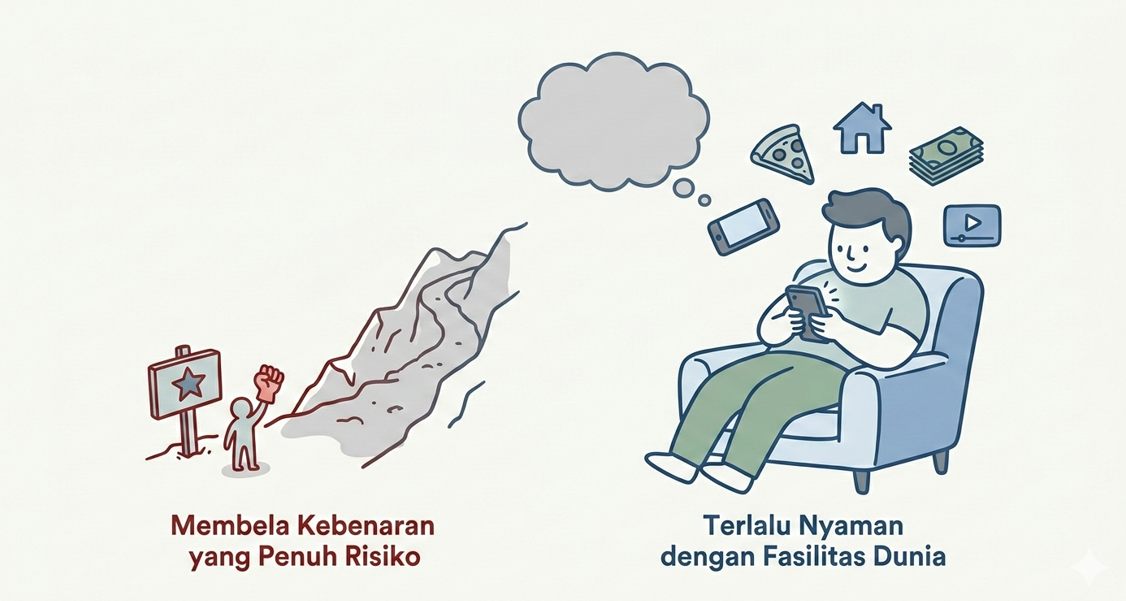 Bahaya Penyakit "Wahn" Abad 21: Terlalu Nyaman dengan Fasilitas Dunia Hingga Takut Membela Kebenaran yang Penuh Risiko